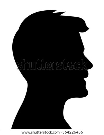 Man Head Silhouette Vector Stock Vector (Royalty Free) 364226456