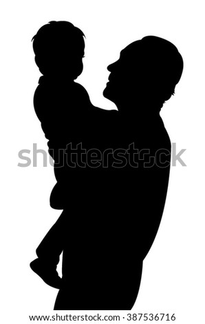 Download Father Son Together Silhouette Vector Stock Vector ...