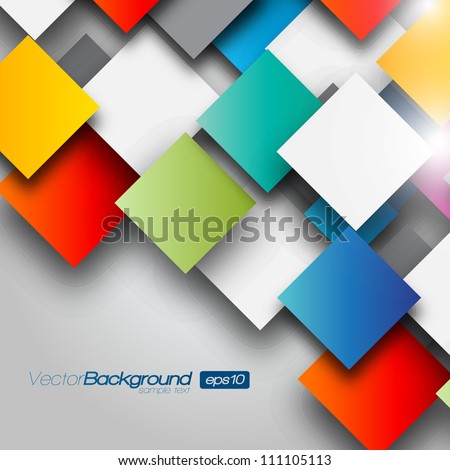 Colorful Square blank background - Vector Design Concept