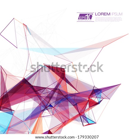 Abstract mesh background with circles, lines and shapes | EPS10 Futuristic Design