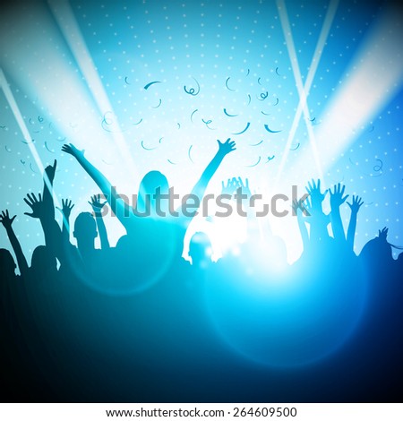 Party People in Club | Vector Background - EPS10 Editable Design ...