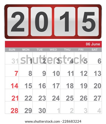 June calendar Stock Photos, Images, & Pictures | Shutterstock