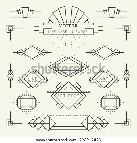 Art Deco Design Elements art deco style linear geometric labels stock vector 296912423 Art Deco Design Elements art deco style linear geometric labels stock vector 296912423