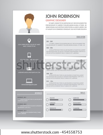 lay out of a resume