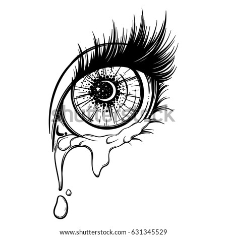 Download Crying Anime Eyes Coloring Pages