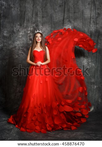 Portrait Sensual Woman Long Gorgeous Red Stock Photo 436601047 ...