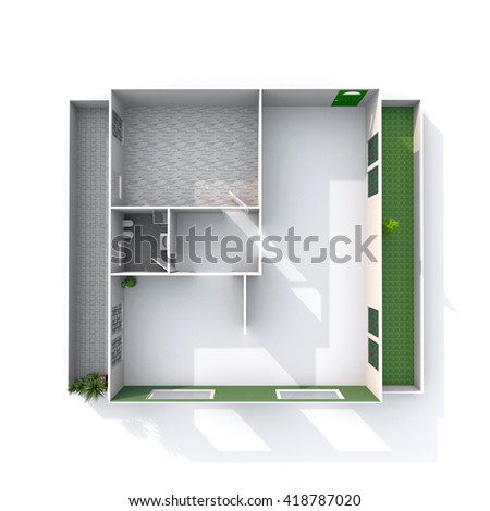 3d interior rendering empty architectural paper stock illustration 3d interior rendering empty architectural paper stock illustration