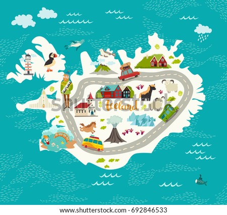 Icelandic Travel Cartoon Stock Images, Royalty-Free Images & Vectors