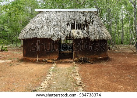 Typical Mayan House Roof Made Palm Stock Photo 2620775 - Shutterstock