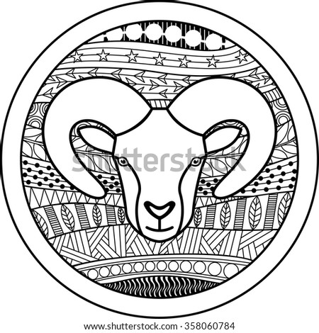 Zodiac Sign Capricorn Vector Illustration Abstract Stock Vector ...