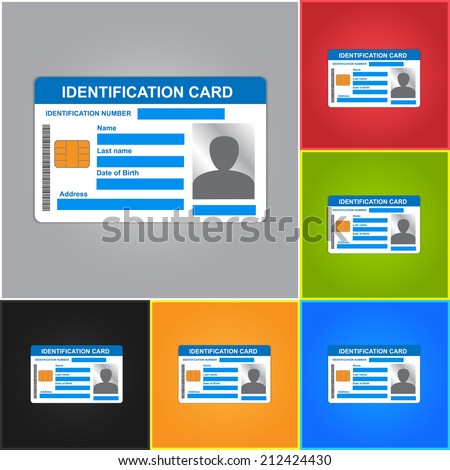 Id Card Stock Images Royalty Free Vectors Shutterstock Identification Isolated