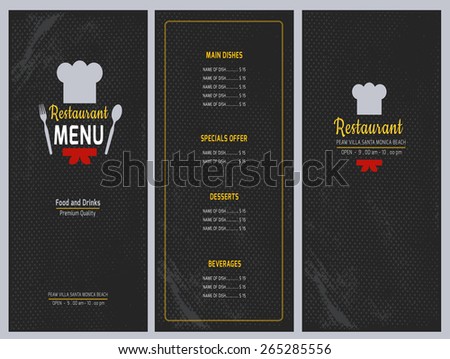 restaurant menu designs templates