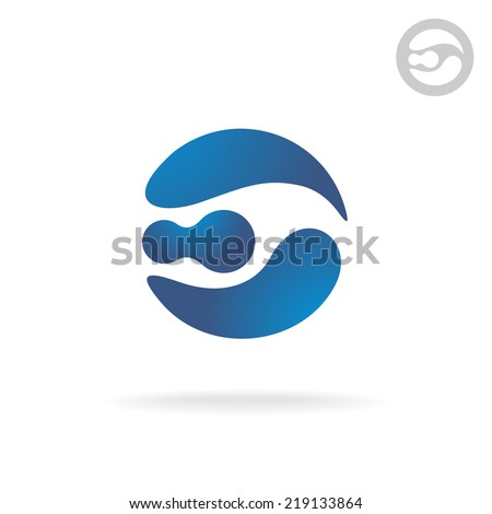 Letter E Logoindustrial Tech Style Blue Stock Vector 341776358 ...