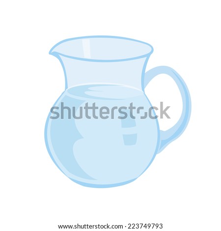 Jug Milk Isolated On White Background Stock Vector 223749793 - Shutterstock