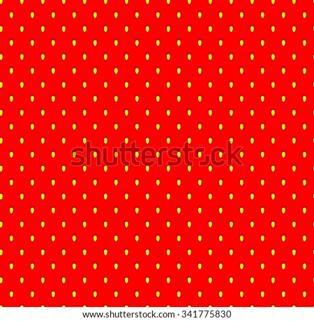 Strawberry seamless pattern with seeds. Fruit flavor background texture.