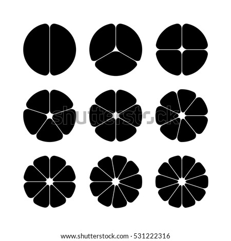 circle vector segment 8 Circle Set Segments Stock Various Sectors Number Vector