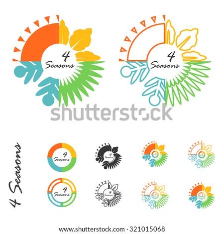 vector 4 logo seasons Images Royalty Images, Stock Seasons Free Four Vectors &