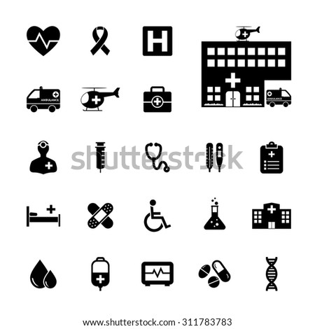 Medical Icons Hospital Icon Illustration Vector Stock Vector 311783783 ...