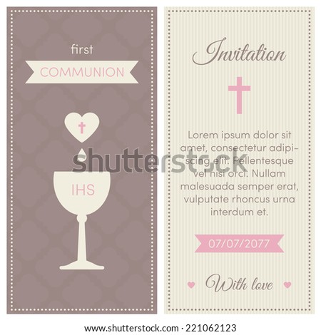 first communion invites templates