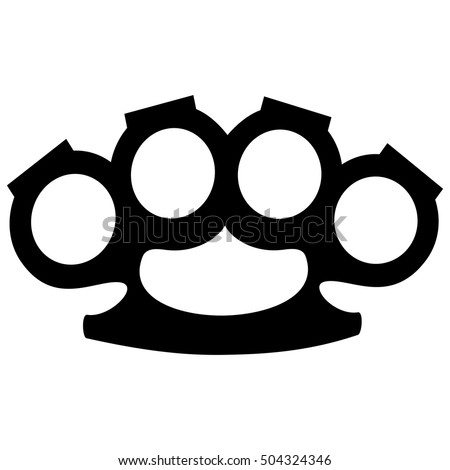 Brass Knuckles Silhouette Stock Vector 504324346 - Shutterstock