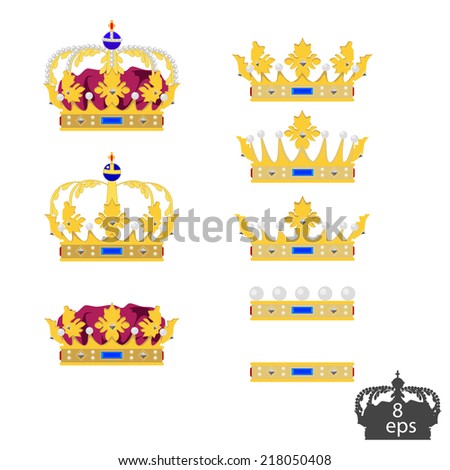 Golden Royal Crown Stock Illustration 97870721 - Shutterstock