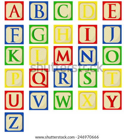 blocks vector free letter Vector Stock Set Alphabet Baby Colorful Vector Blocks