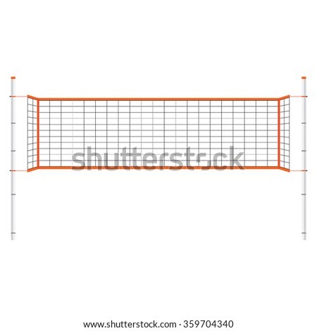 Vector Illustration Beach Volleyball Net Orange Stock Vector ... Vector Illustration Beach Volleyball Net Orange Stock Vector ...