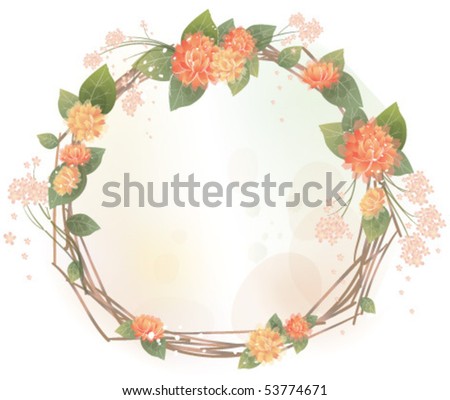 Blue Rose Flower Frame Stock Vector 53774683 - Shutterstock