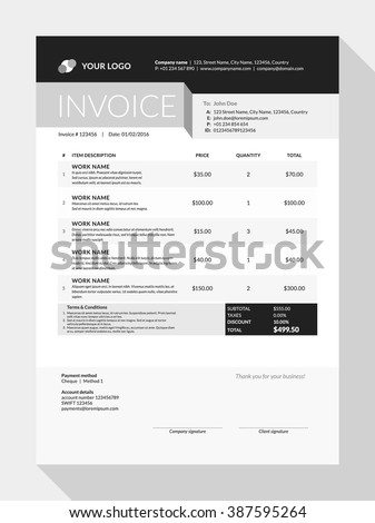 form vector invoice Stock Images & Royalty Free Photos, Invoice Vectors