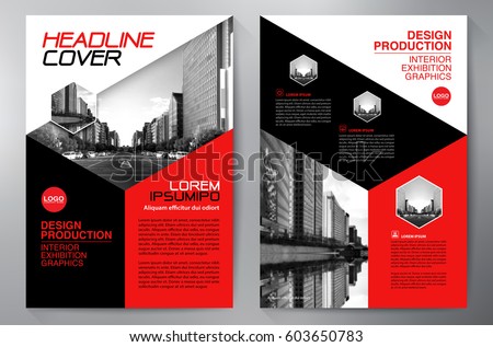 Business Brochure. Flyer Design. Leaflets a4 Template. Cover Book and Magazine. Annual Report Vector illustration