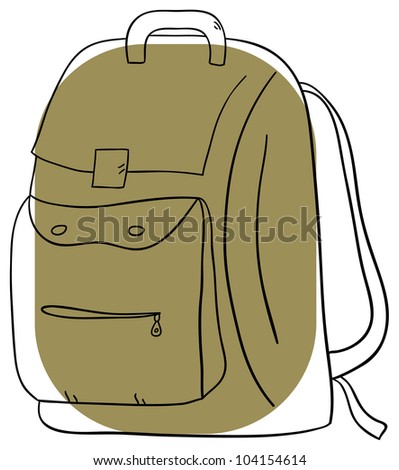 Vector Sketch Illustration Hipster Backpack Stock Vector 173933030 ...