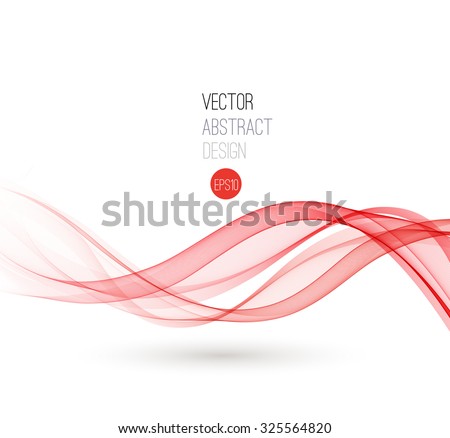 Beautiful red fractal. Waved Background. Vector Illustration
