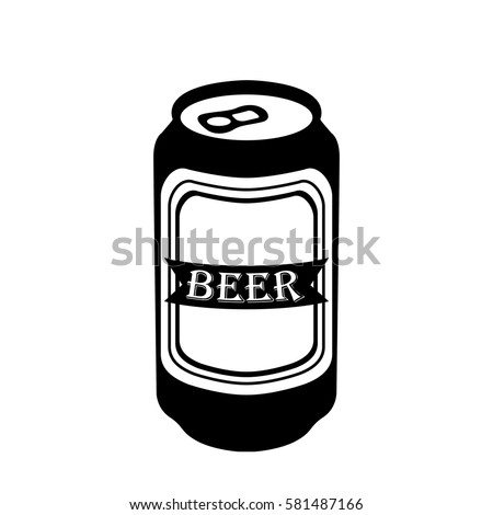 Isolated Silhouette Beer Can Vector Illustration Stock Vector 581487166 ...