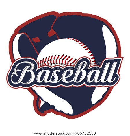 Baseball Mitt Ball Bat Stock Vector 176853440 - Shutterstock
