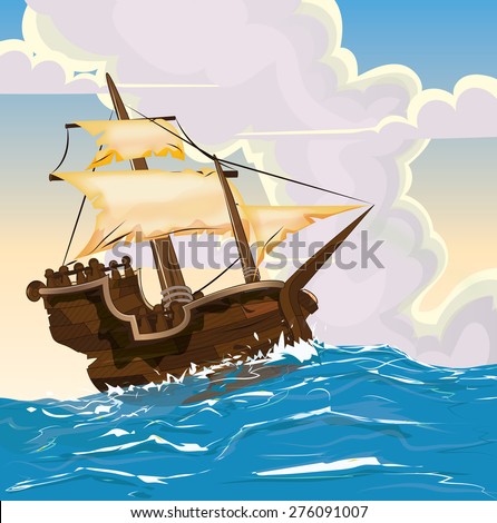 Cartoon Stormy Sea Stock Images, Royalty-Free Images & Vectors ...