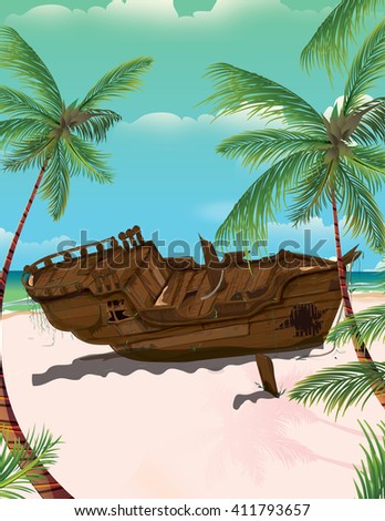 Cartoon Shipwreck Stock Images, Royalty-Free Images & Vectors