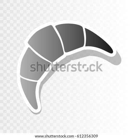 Croissant Simple Sign Vector New Year Blackish Icon On Transparent Background With Transition Croissant Simple Sign Vector New Year Blackish Icon On Transparent Background With Transition