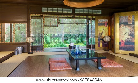 Japanese Interior Modern Japan Interior Design Stock Illustration ... Japanese Interior Modern Japan Interior Design Stock Illustration ...