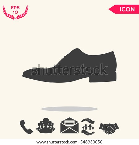 Men's shoe icon. Menu item in the web design