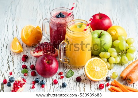 Berry and vegetables  smoothie, healthy juicy vitamin drink diet or vegan food concept, fresh vitamins, homemade refreshing fruit beverage