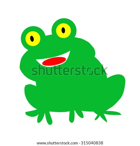 Green Frog - stock vector