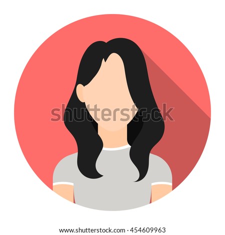 Girl Icon Flat Single Avatarpeople Icon Stock Vector 