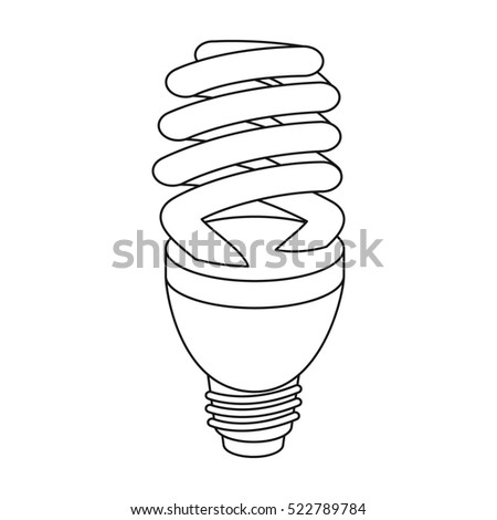 Energy Saving Light Bulb Cartoon Vector Stock Vector 222314125 ...