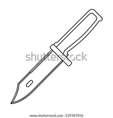 Military Combat Knife Icon Outline Style Stock Vector 529187056 ...