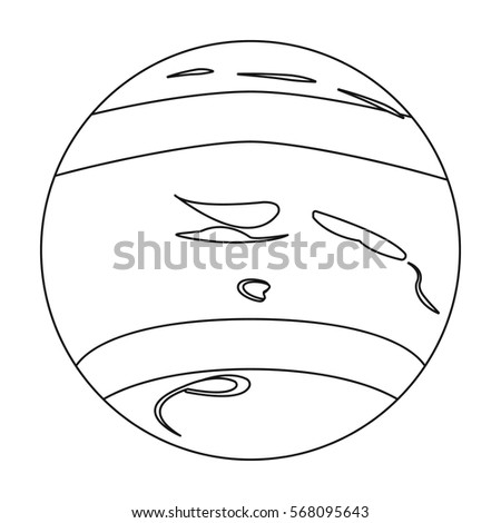 Neptune Icon Outline Style Isolated On Stock Vector 568095643