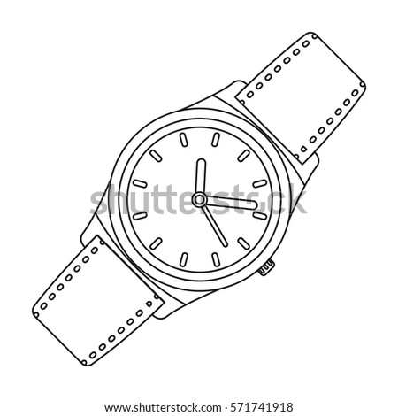 Classic Wrist Watch Icon Outline Style Stock Vector 557771566 ...