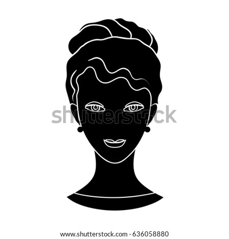 African American Pretty Girl Vector Illustration Stock 