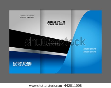 blue trifold