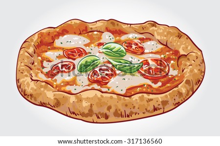 Pizza Margherita Stock Vectors & Vector Clip Art | Shutterstock