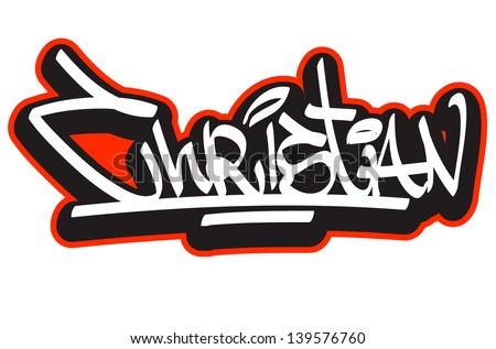 letras banner font Font Style Name Christian Stock Vector Hiphop Graffiti